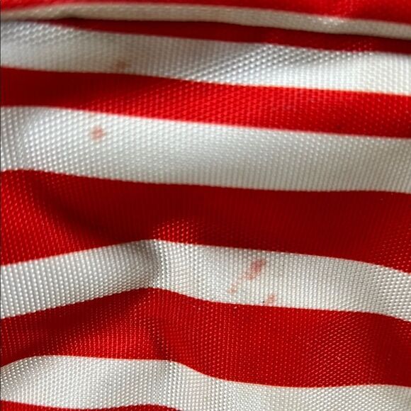 Awesome Jessica Simpson Red and White Striped Backpack - Picture 14 of 14